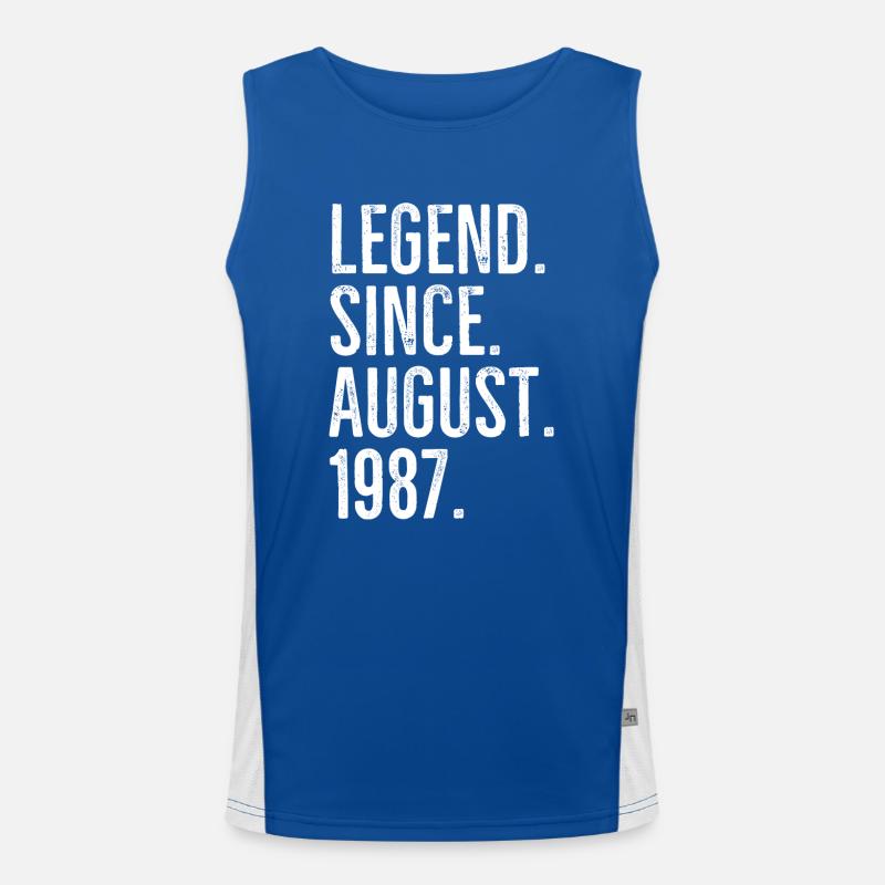 Legende seit August 1987 Funktionelles Kontrast-Tank Top für Männer 