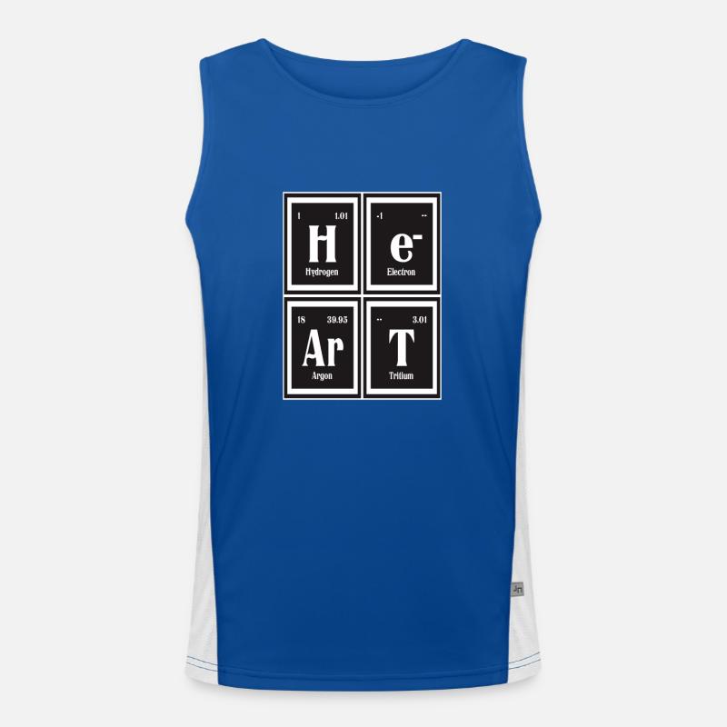 Heart | Periodic Table of Elements Men's Functional Contrast Tank Top 