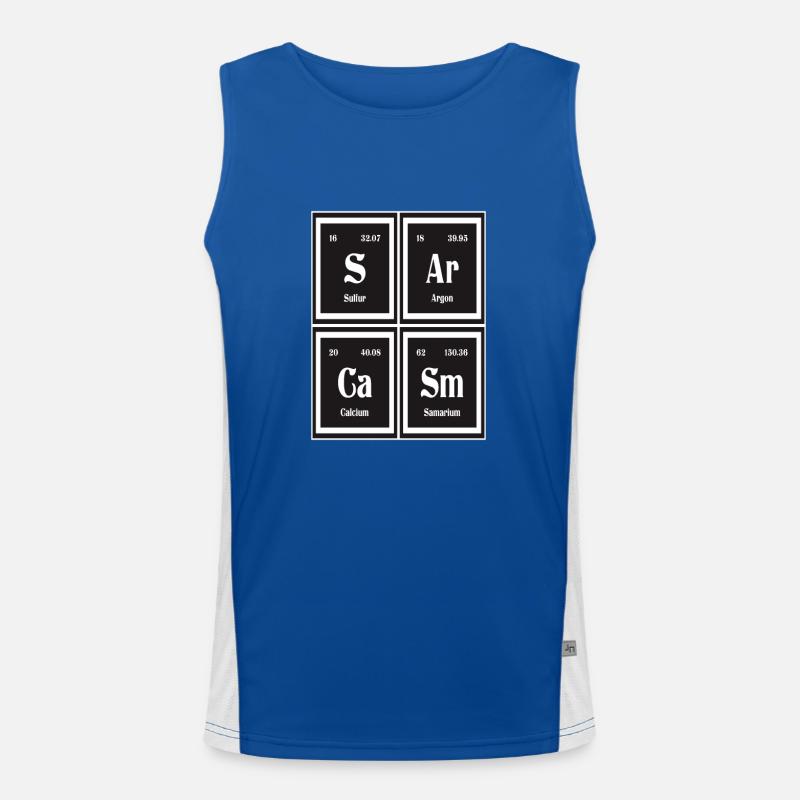Sarkasmus | Periodensystem der Elemente Funktionelles Kontrast-Tank Top für Männer 