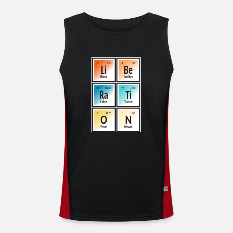 Liberation | Periodic Table of Elements Men's Functional Contrast Tank Top 