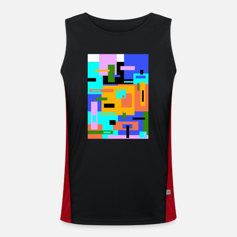 Abstrakte Malerei Funktionelles Kontrast-Tank Top für Männer 
