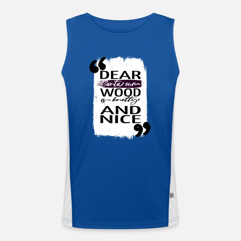 dinosaur bodybuilder christmas present beard happy Funktionelles Kontrast-Tank Top für Männer 