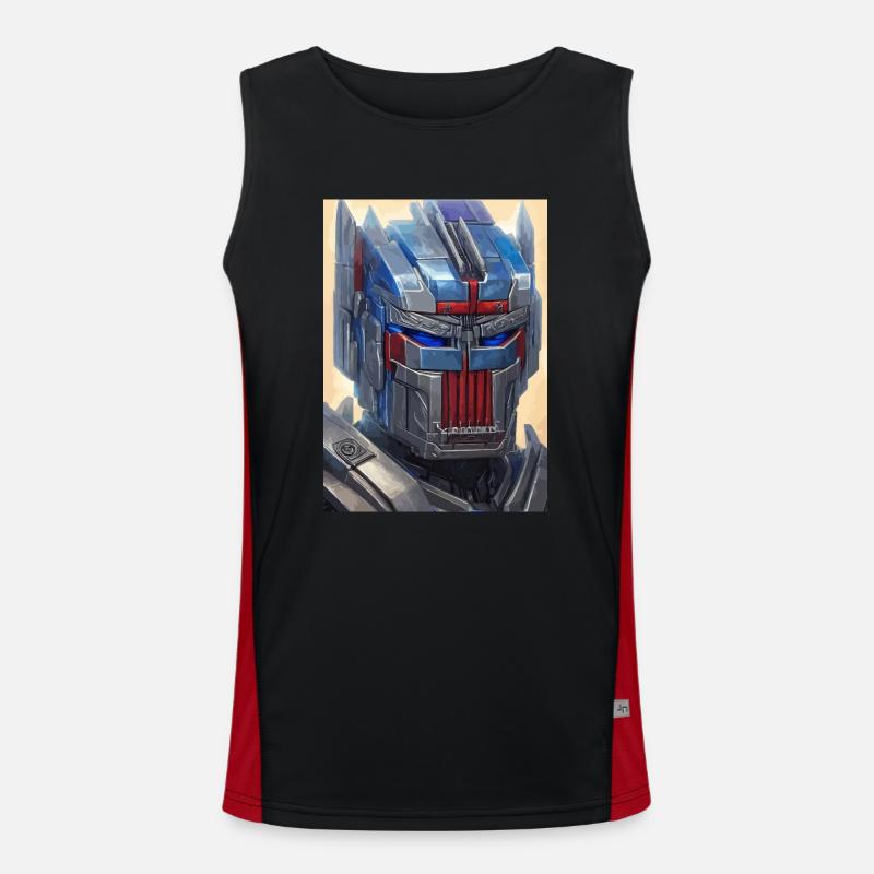 Roboter, Android, Cyborg, Science Fiction Funktionelles Kontrast-Tank Top für Männer 
