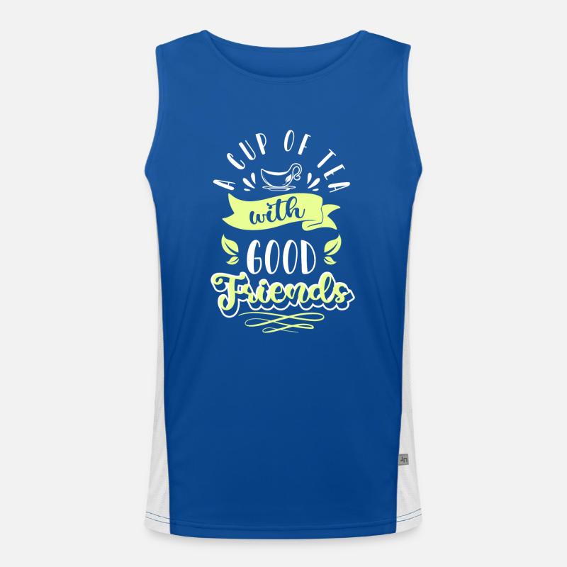 Teacup Tea Lovers Teas Men's Functional Contrast Tank Top 