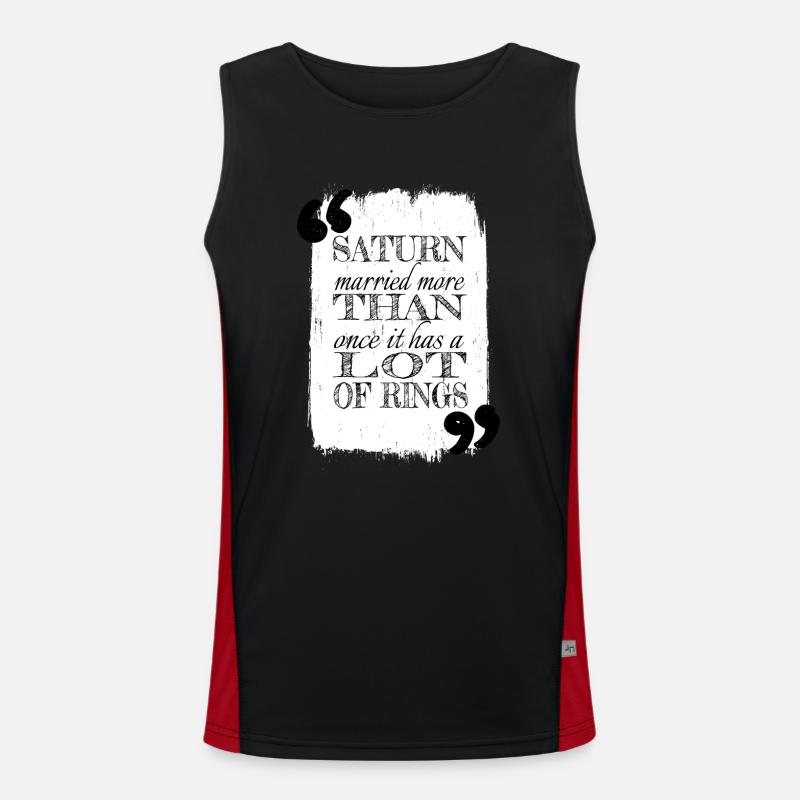 joke space ship happy bday conspiracy Men's Functional Contrast Tank Top 