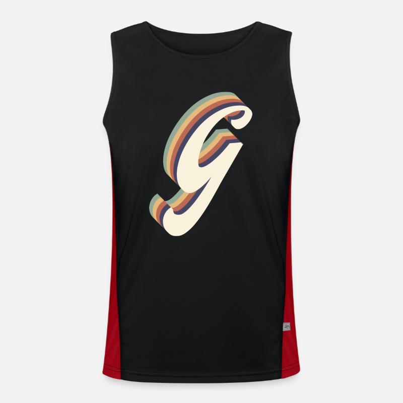 Buchstabe G Funktionelles Kontrast-Tank Top für Männer 