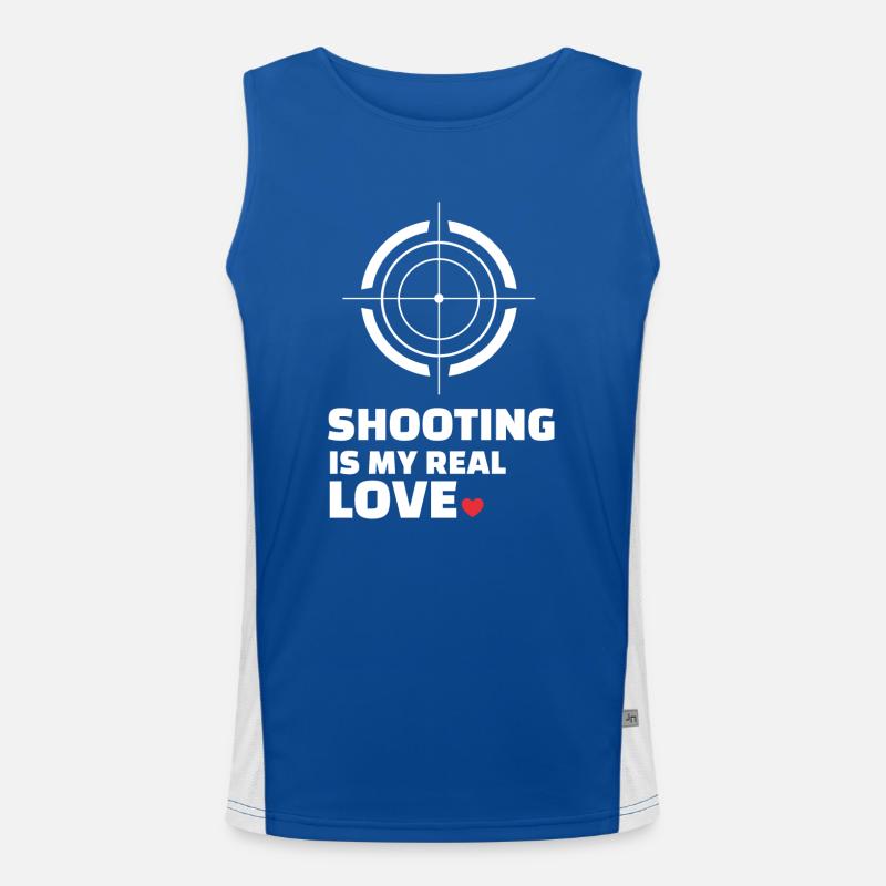 I love to shoot Men's Functional Contrast Tank Top 