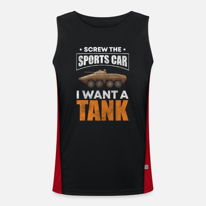 Krieg Kampf Streitkraft Funktionelles Kontrast-Tank Top für Männer 