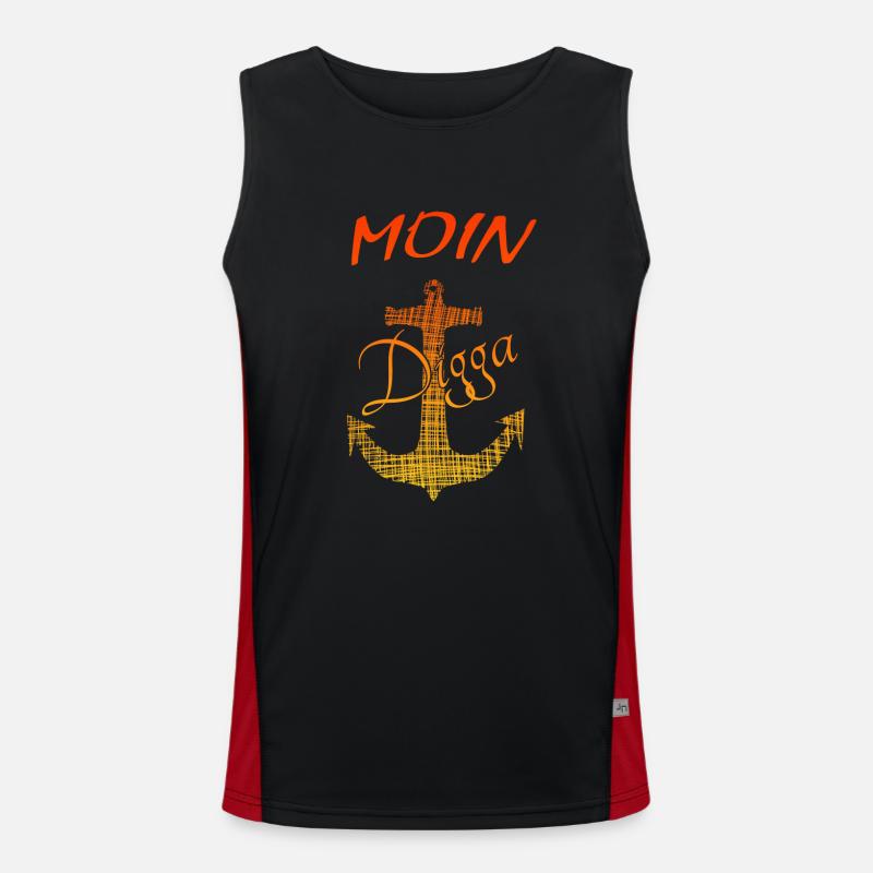 Moin moin Funktionelles Kontrast-Tank Top für Männer 