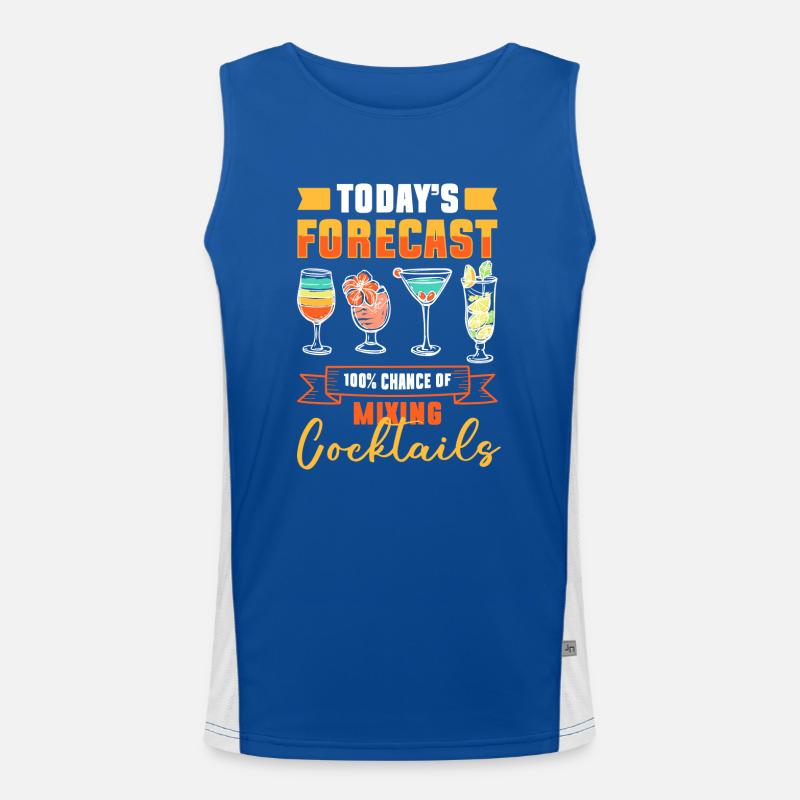 Bartender Beverages Mixer Men's Functional Contrast Tank Top 