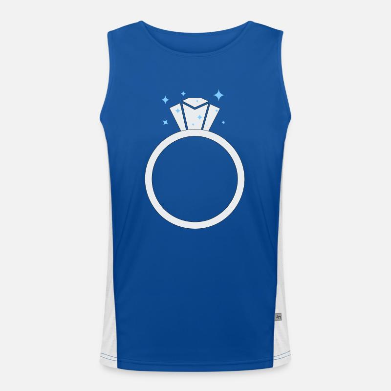 Diamant Ehering Funktionelles Kontrast-Tank Top für Männer 