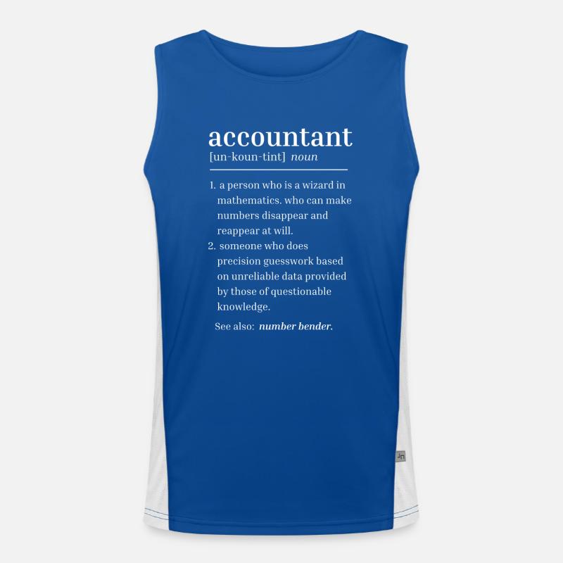 accountant Men's Functional Contrast Tank Top 