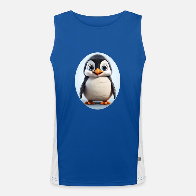 Pinguin Funktionelles Kontrast-Tank Top für Männer 