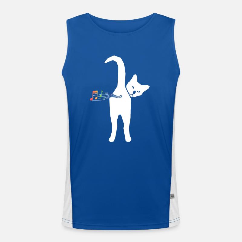 Katze Funktionelles Kontrast-Tank Top für Männer 