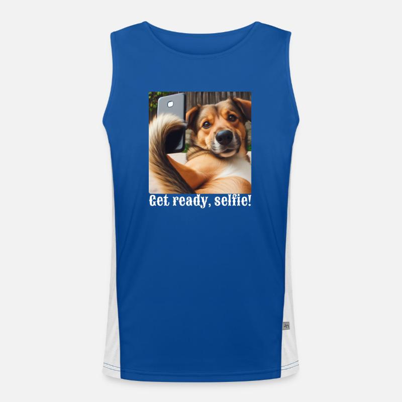 Mach dich bereit, Selfie-1 Funktionelles Kontrast-Tank Top für Männer 
