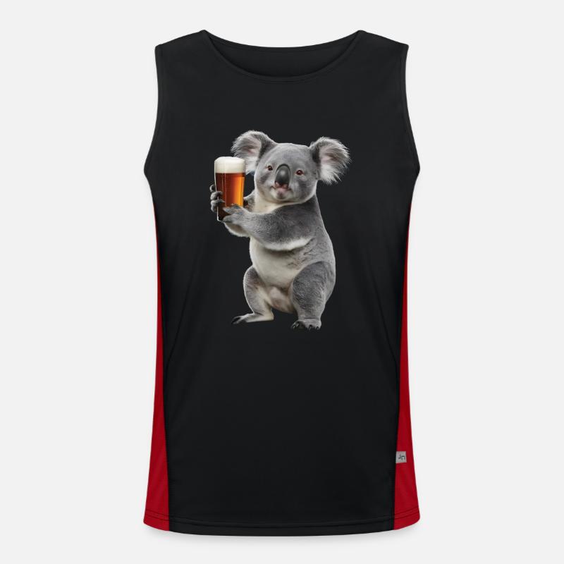 Koala Bier Funktionelles Kontrast-Tank Top für Männer 