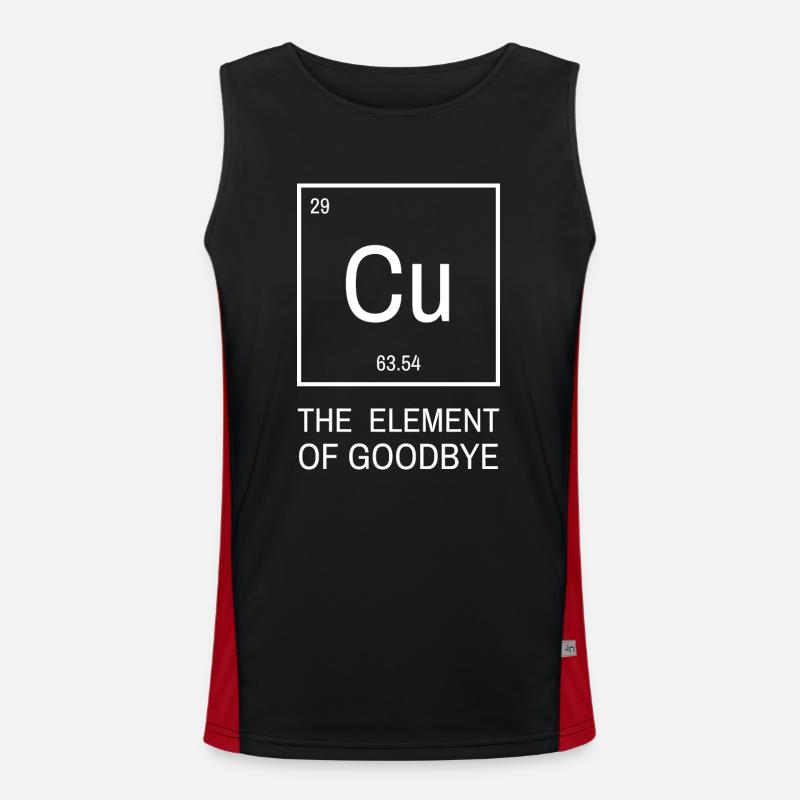 Cu Élément d’adieu | Élément d’adieu - Débardeur respirant contrasté Homme  - noir/rouge