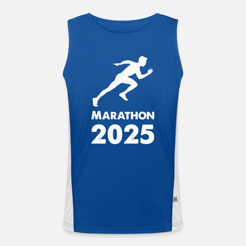 Marathon 2025 Funktionelles Kontrast-Tank Top für Männer 