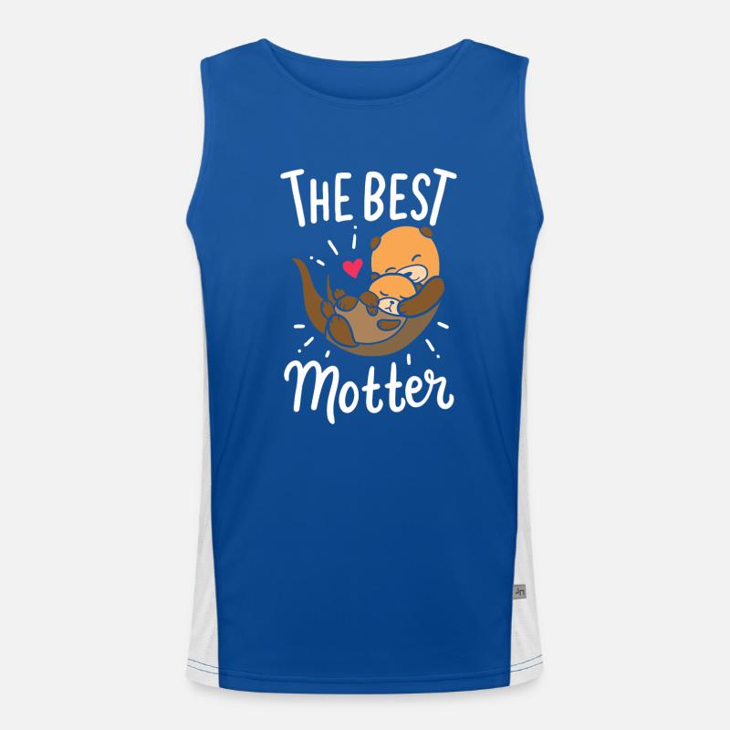 Das beste Motter Mom Otter Muttertag Mama Geschenk Funktionelles Kontrast-Tank Top für Männer 