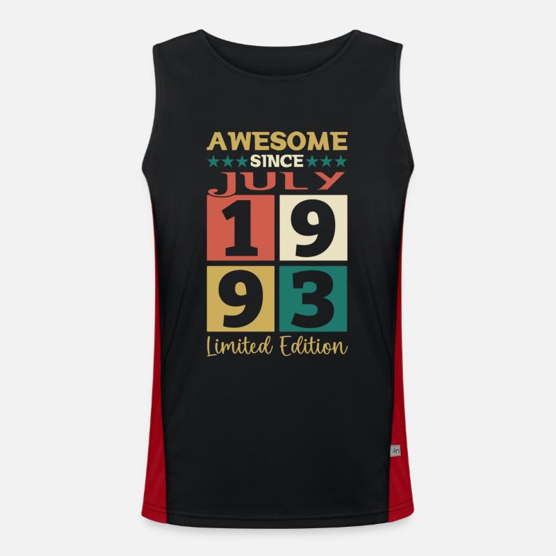 Awesome since Juli 1993 29. Geburtstag Herren Fun Funktionelles Kontrast-Tank Top für Männer 