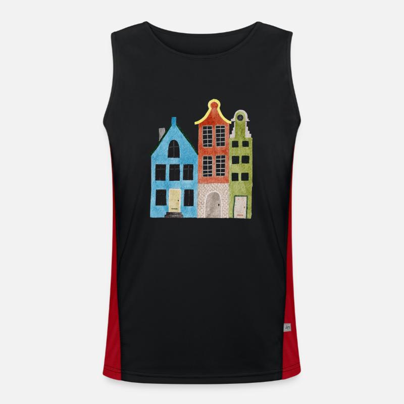 Häuser Funktionelles Kontrast-Tank Top für Männer 