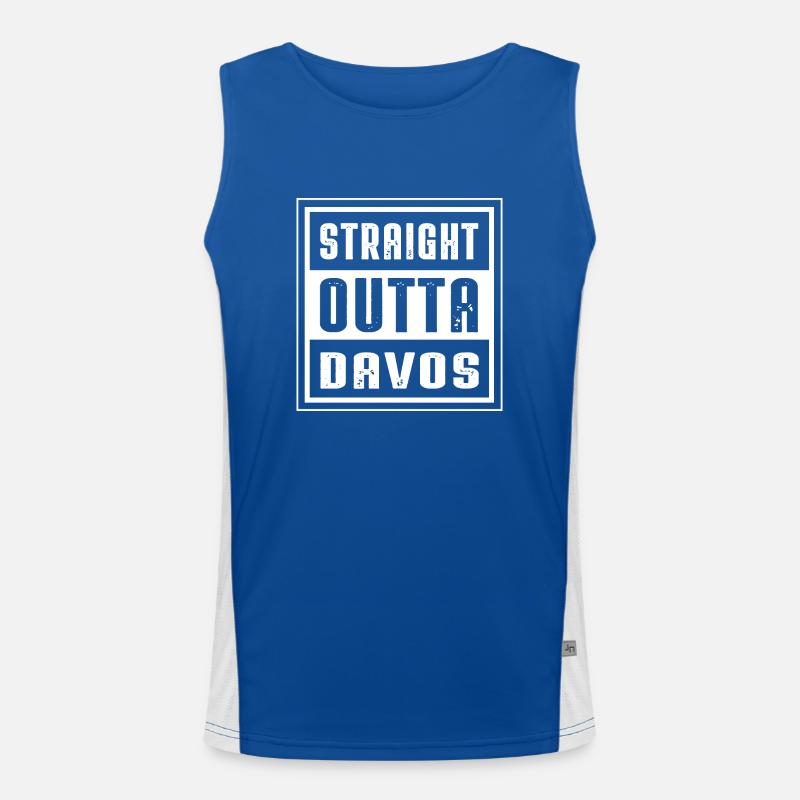 STRAIGHT OUTTA DAVOS Funktionelles Kontrast-Tank Top für Männer 