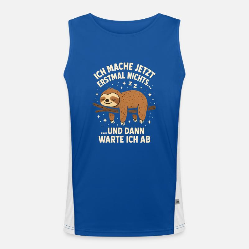Ich Mache Jetzt Erstmal Nichts Lustiger Spruch Funktionelles Kontrast-Tank Top für Männer 