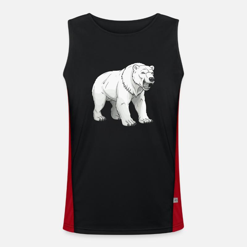 Eisbär Tier Funktionelles Kontrast-Tank Top für Männer 