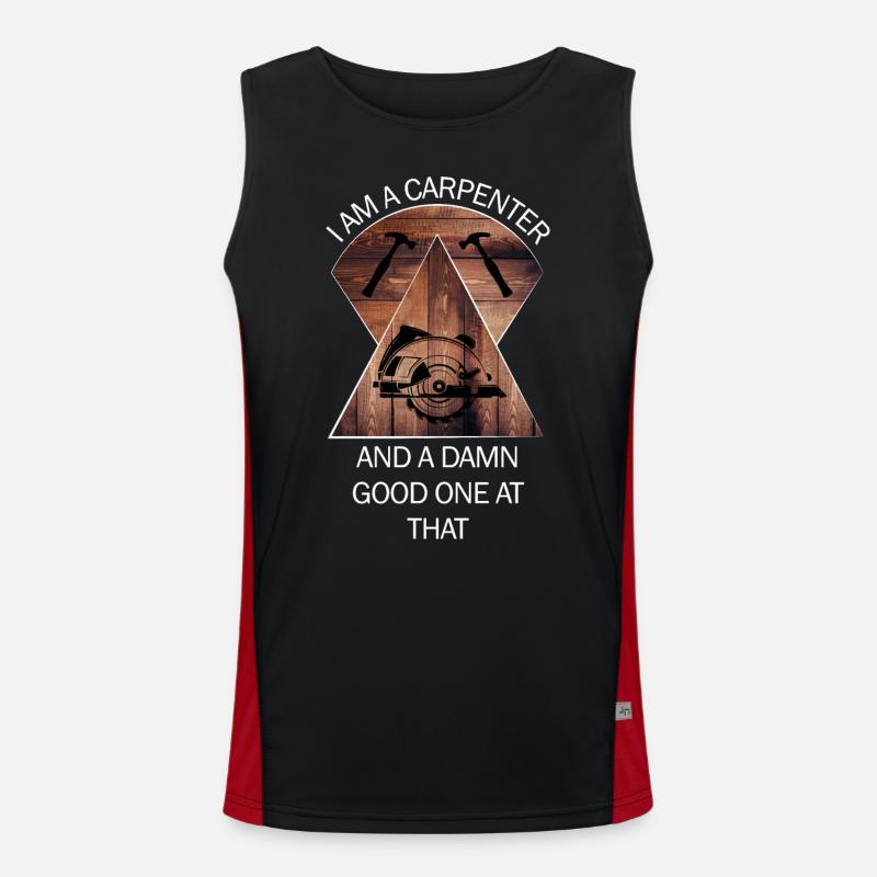 Carpenter, carpenter, carpenter, carpenter, craftsman, wood Men's Functional Contrast Tank Top 