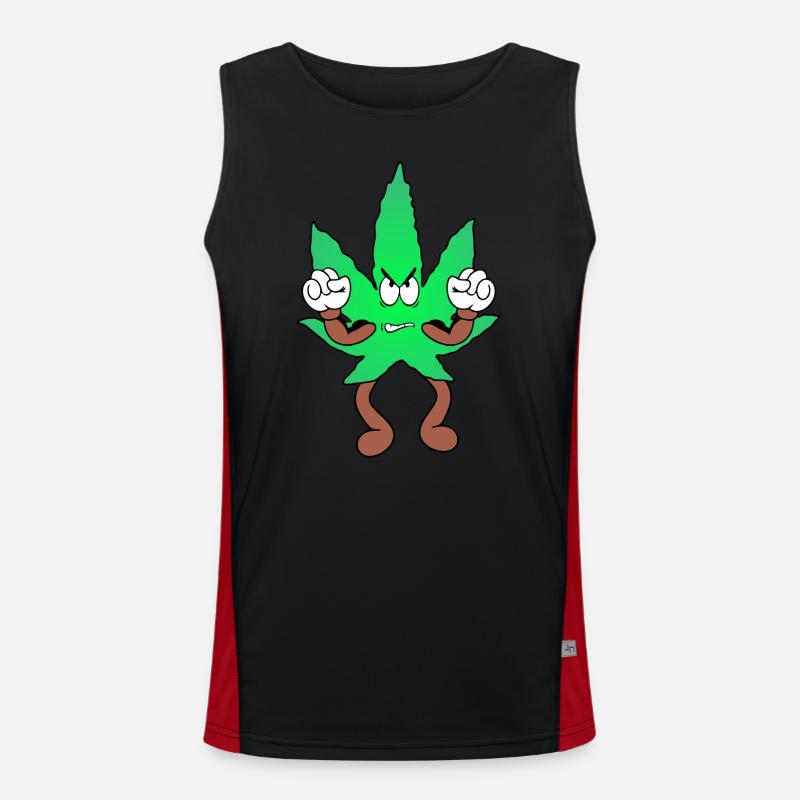 Der Bloom - Grumpy Bloom Weed Cannabis Marihuana Funktionelles Kontrast-Tank Top für Männer 