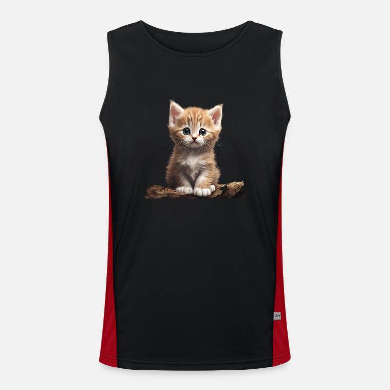 Petit chaton mignon Débardeur respirant contrasté Homme 