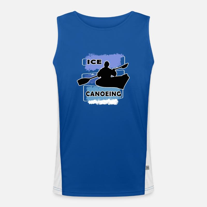 ice canoeing ice canoeists ice canoe Men's Functional Contrast Tank Top 
