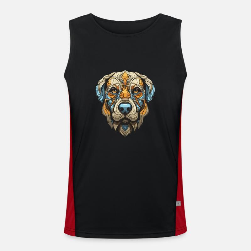 Kangal Dog Portrait Men's Functional Contrast Tank Top 