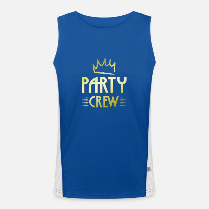 Party Crew Funktionelles Kontrast-Tank Top für Männer 