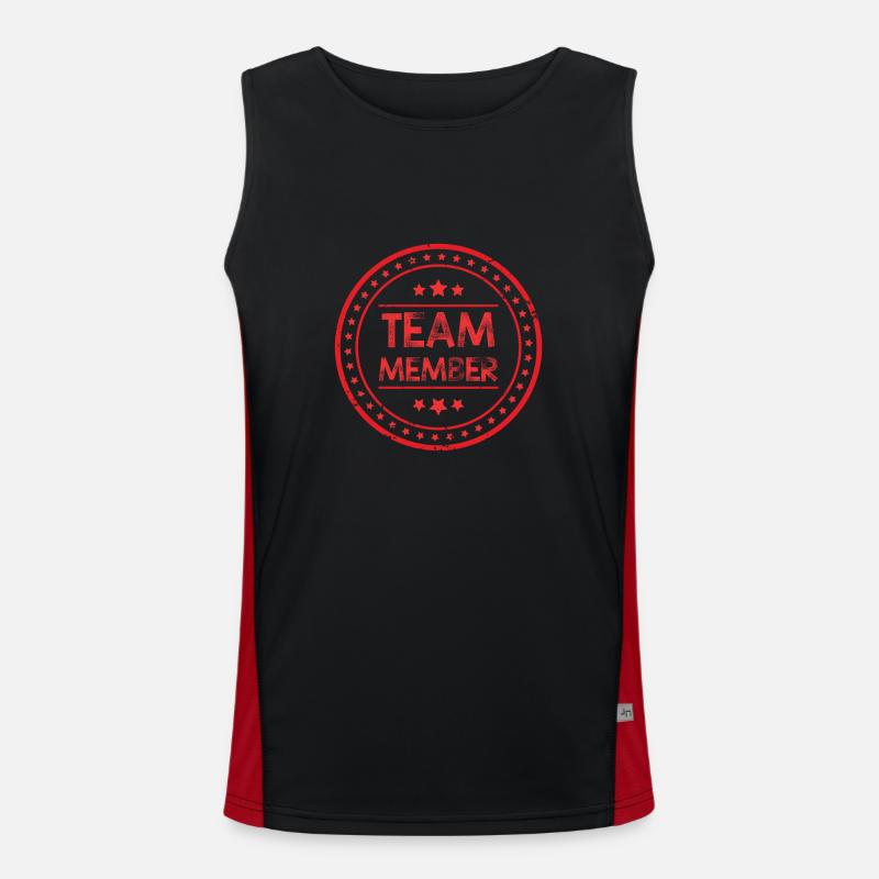 Team Mitglied Funktionelles Kontrast-Tank Top für Männer 