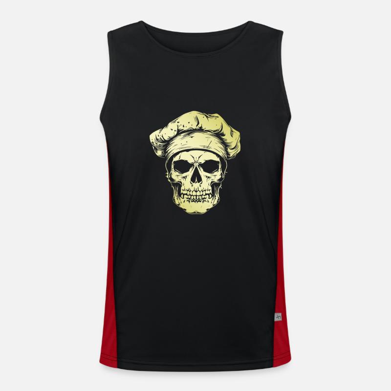 Koch Skull Skeleton Chef - Men's Functional Contrast Tank Top - black/red