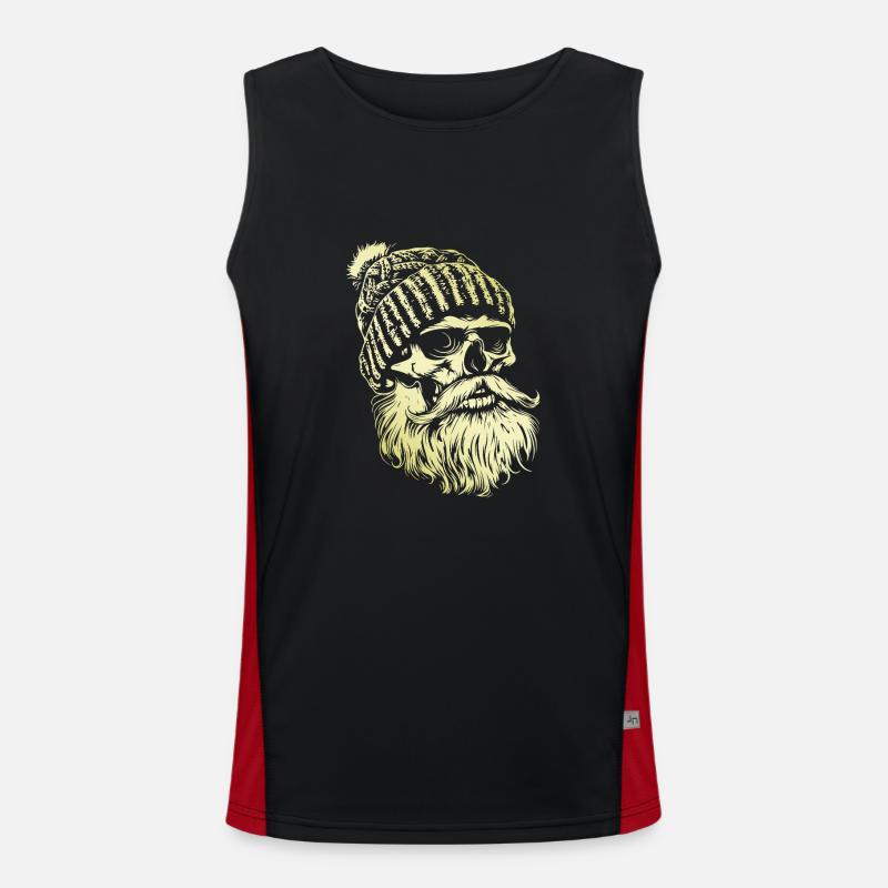 Lumberjack Skull - Men's Functional Contrast Tank Top  - black/red