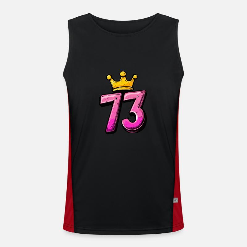 73 Numéro Jersey Couronne Débardeur respirant contrasté Homme 