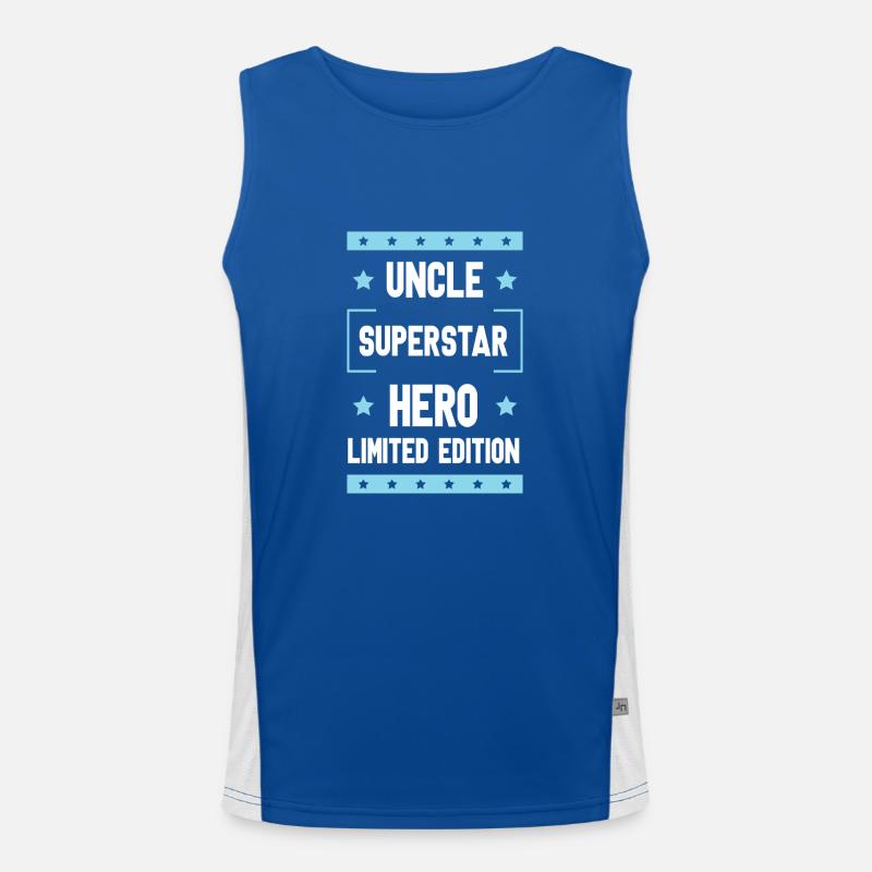 Onkel Limited Edition Spruch Funktionelles Kontrast-Tank Top für Männer 
