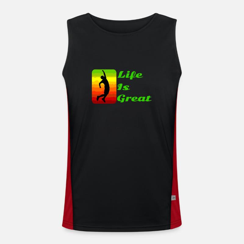 Life is great! Men's Functional Contrast Tank Top 