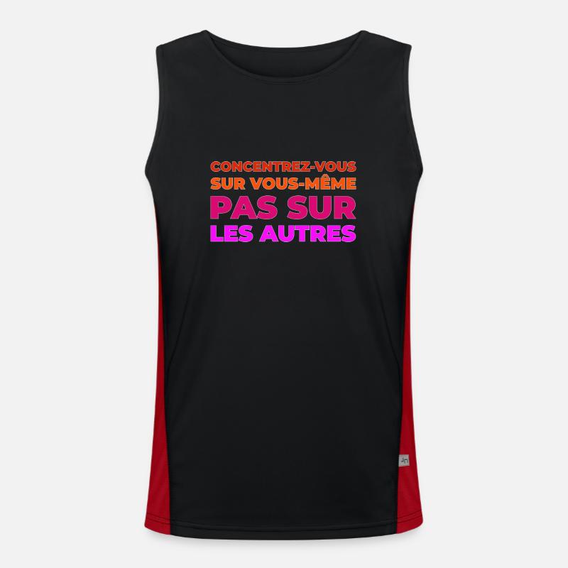 Concentrez vous sur vous meme Débardeur respirant contrasté Homme 