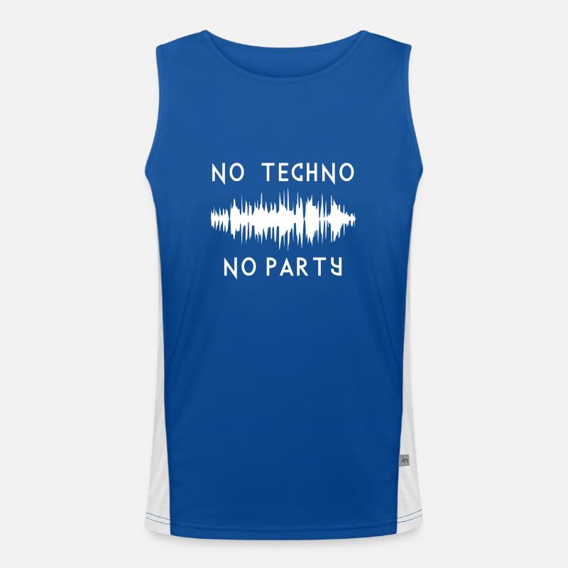 Pas de techno pas de fête Débardeur respirant contrasté Homme 