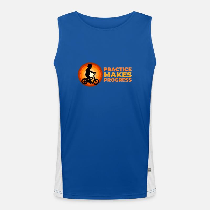 Practice makes progress Men's Functional Contrast Tank Top 