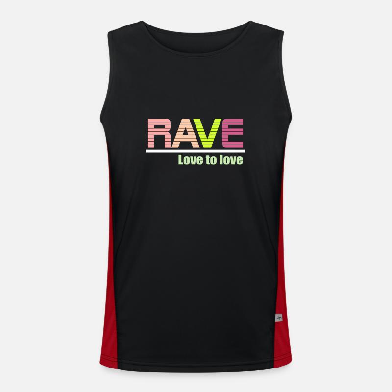 Rave amour à aimer Débardeur respirant contrasté Homme 