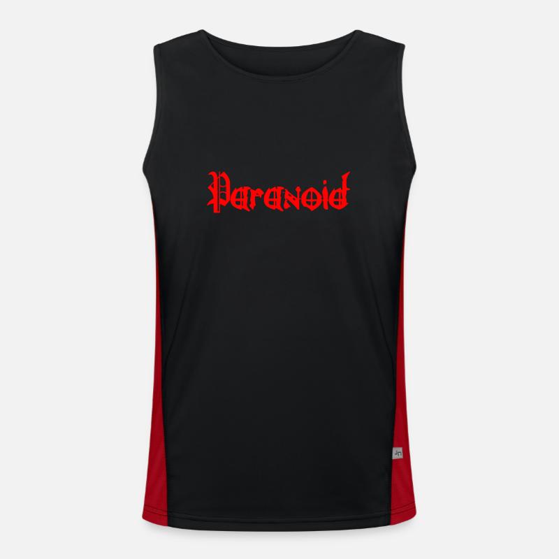 paranoid - red Funktionelles Kontrast-Tank Top für Männer 