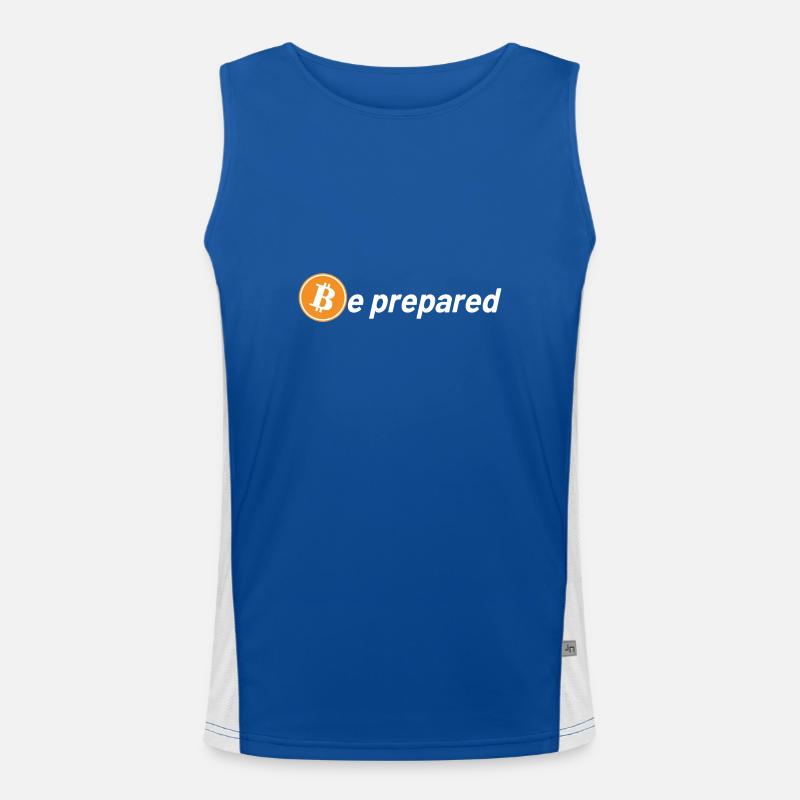 Logo Bitcoin Préparez-vous Débardeur respirant contrasté Homme 