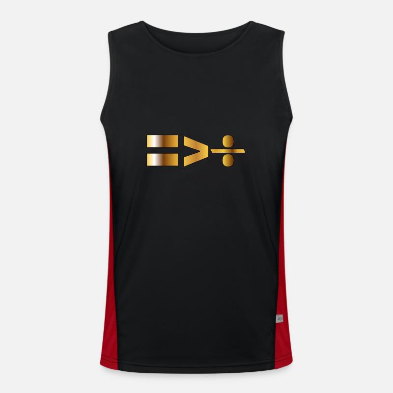 Equality is greater than division Black History Funktionelles Kontrast-Tank Top für Männer 