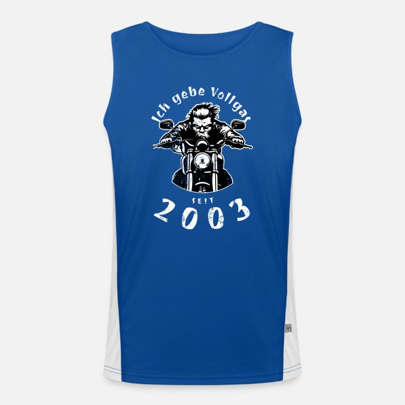 22nd birthday I've been going full throttle since 2003 Men's Functional Contrast Tank Top 
