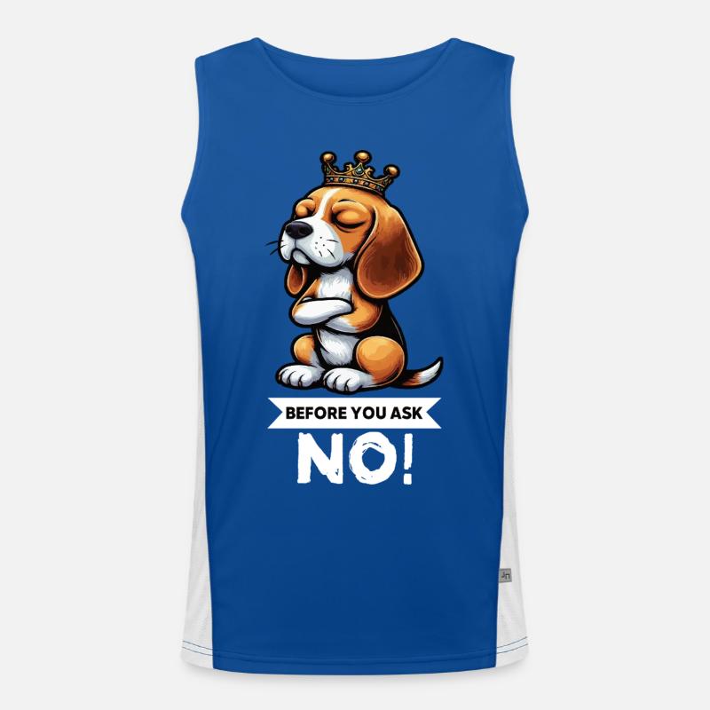 Before You Ask Beagle Beaglebesitzer Beaglehalter Funktionelles Kontrast-Tank Top für Männer 