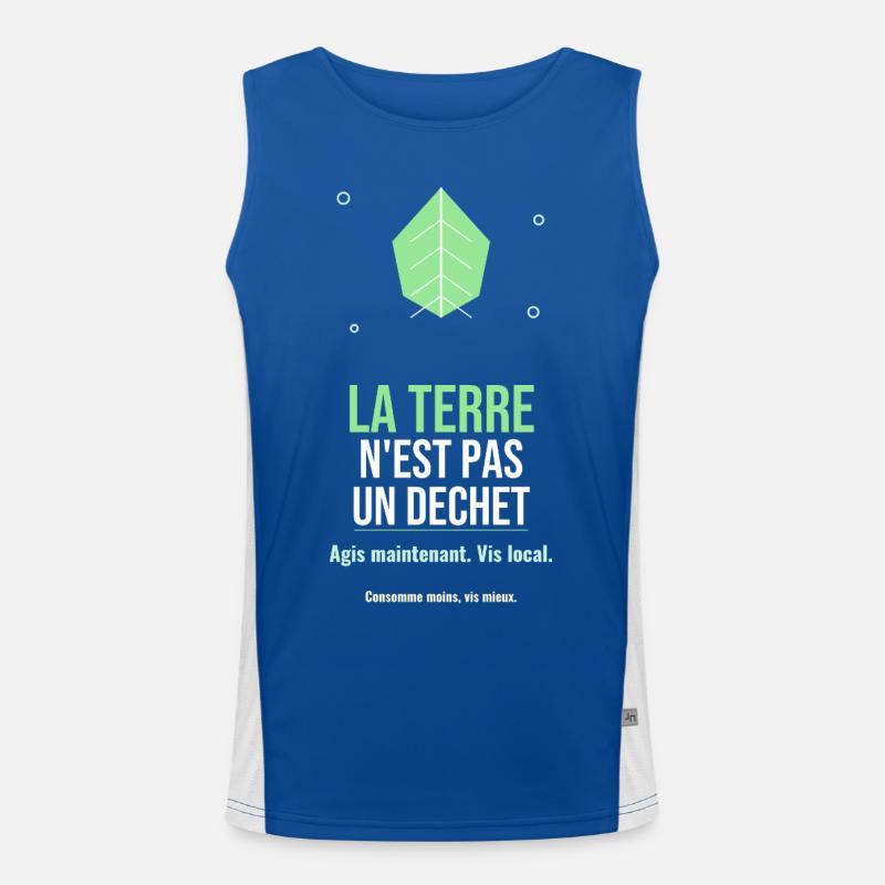La Terre N'est Pas Un Déchet Débardeur respirant contrasté Homme 